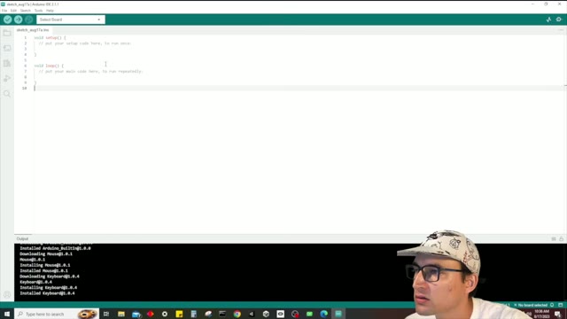 The Arduino coding screen